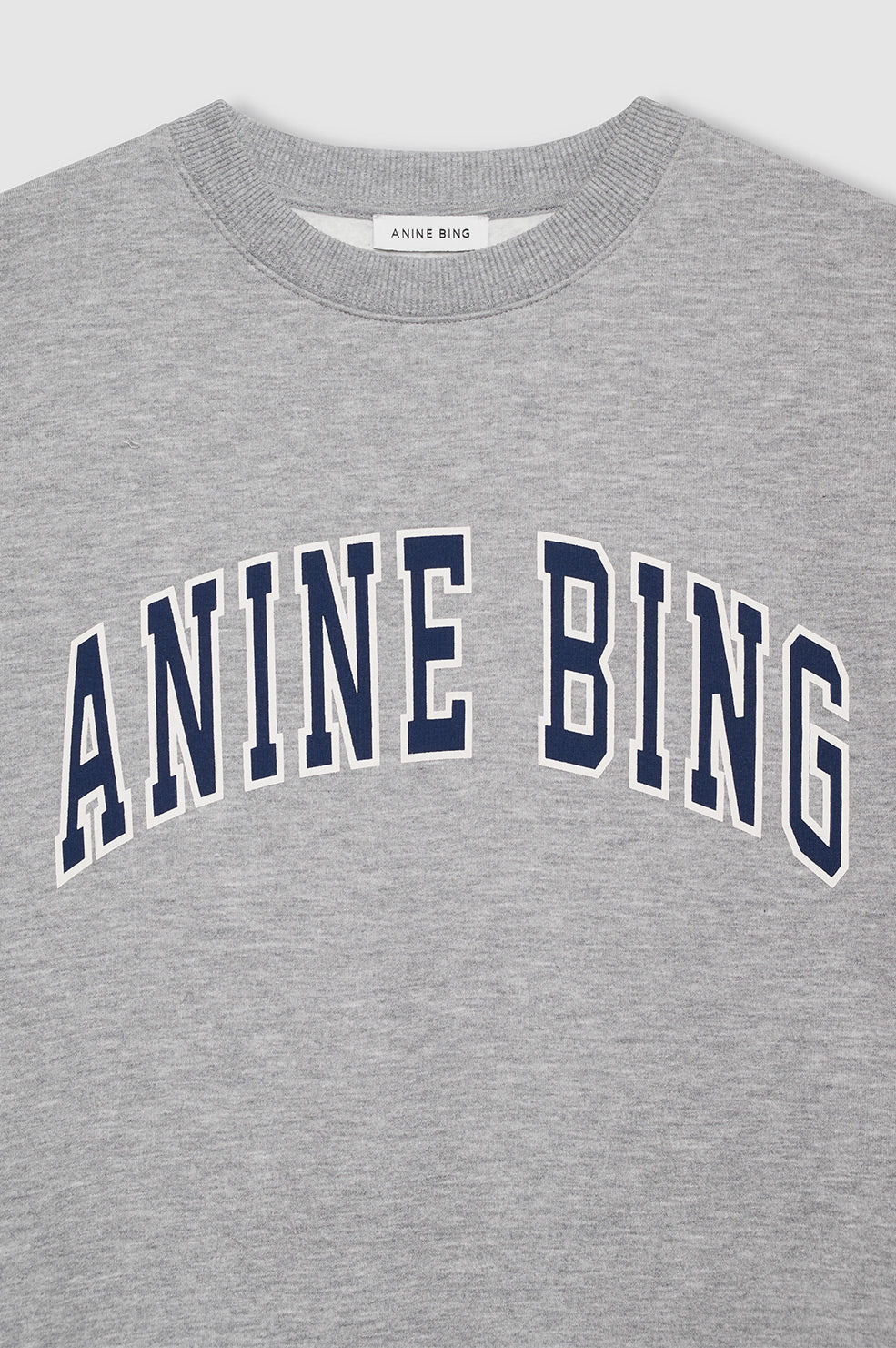 Spencer Sweatshirt ANINE BING - Medium Heather Grey With Navy - 4