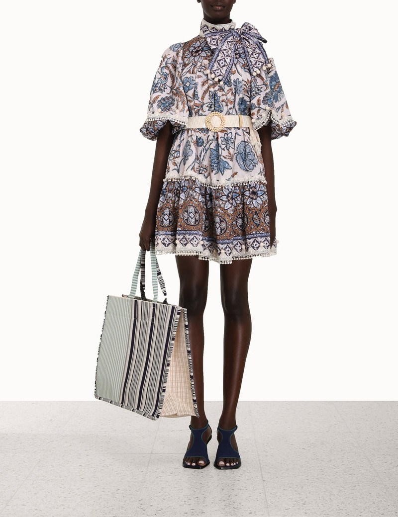 VITALI TIE NECK MINI DRESS 7