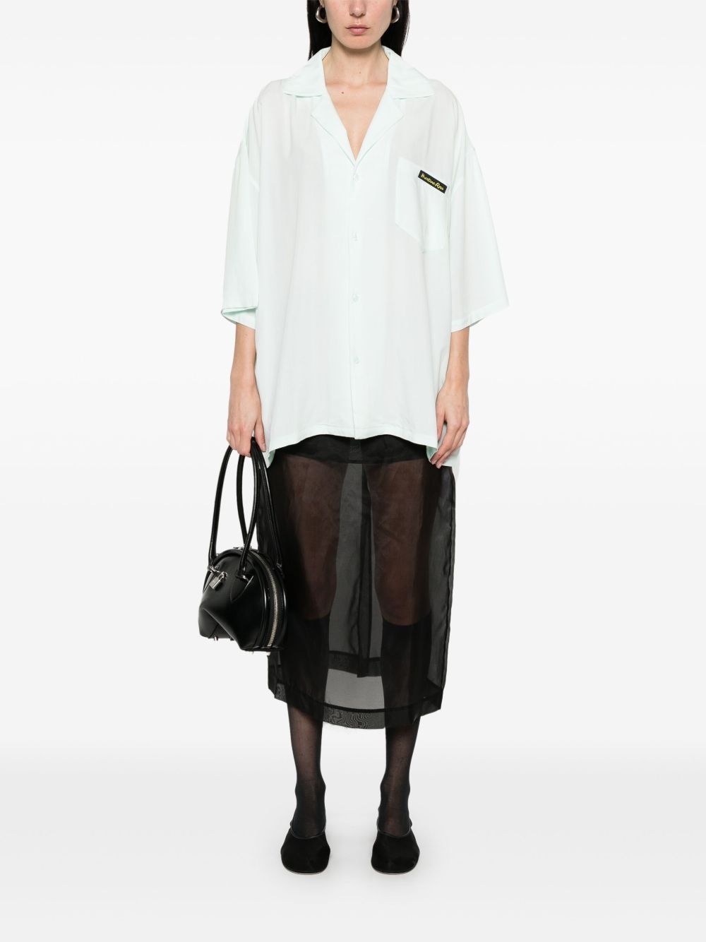 logo-patch shirt - 3