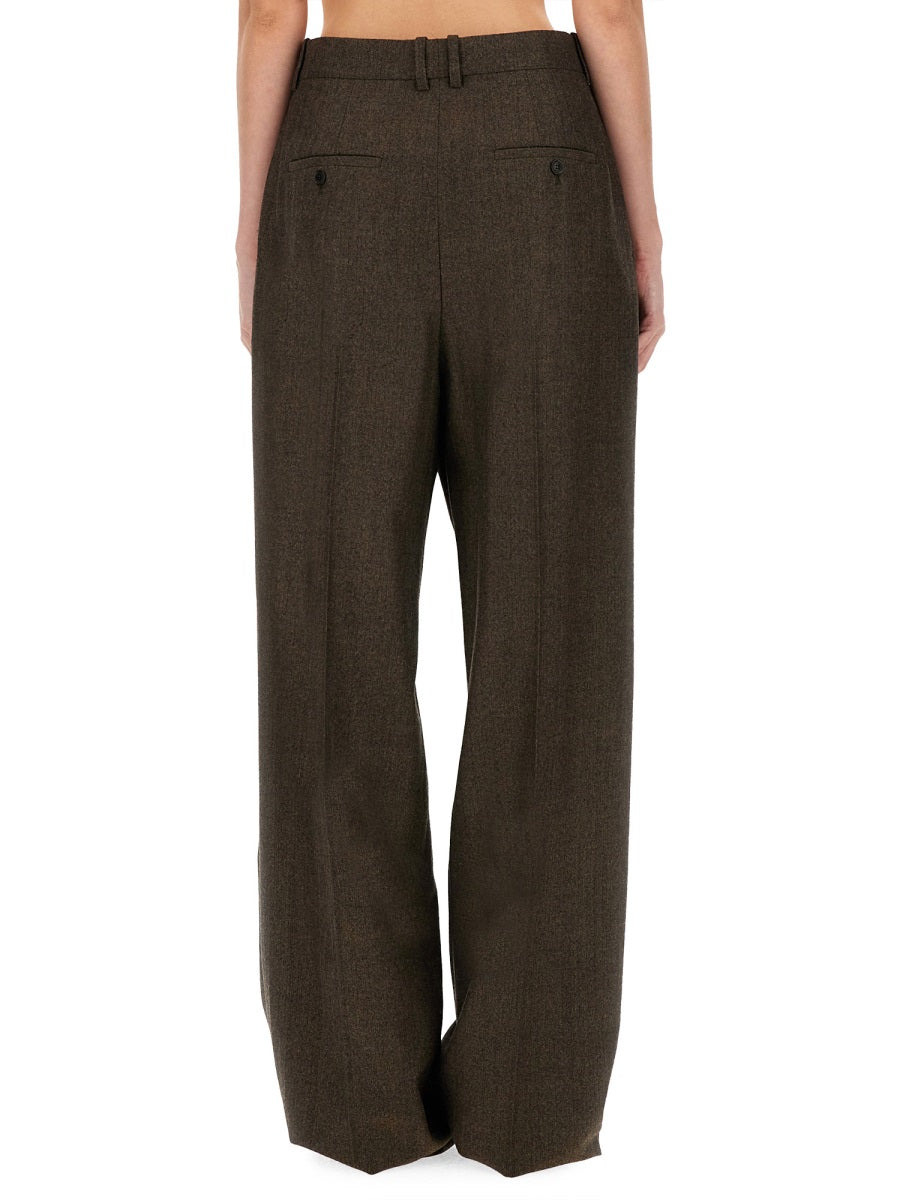 Wool Wide Leg Pants - 3
