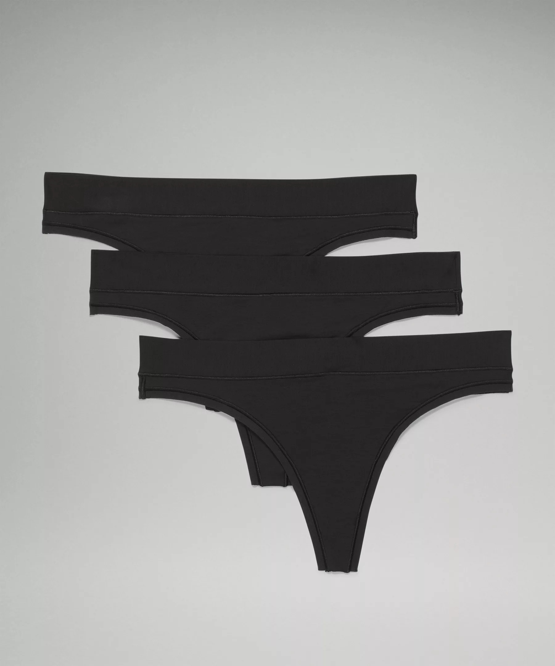 UnderEase Mid-Rise Thong Underwear *3 Pack - 1