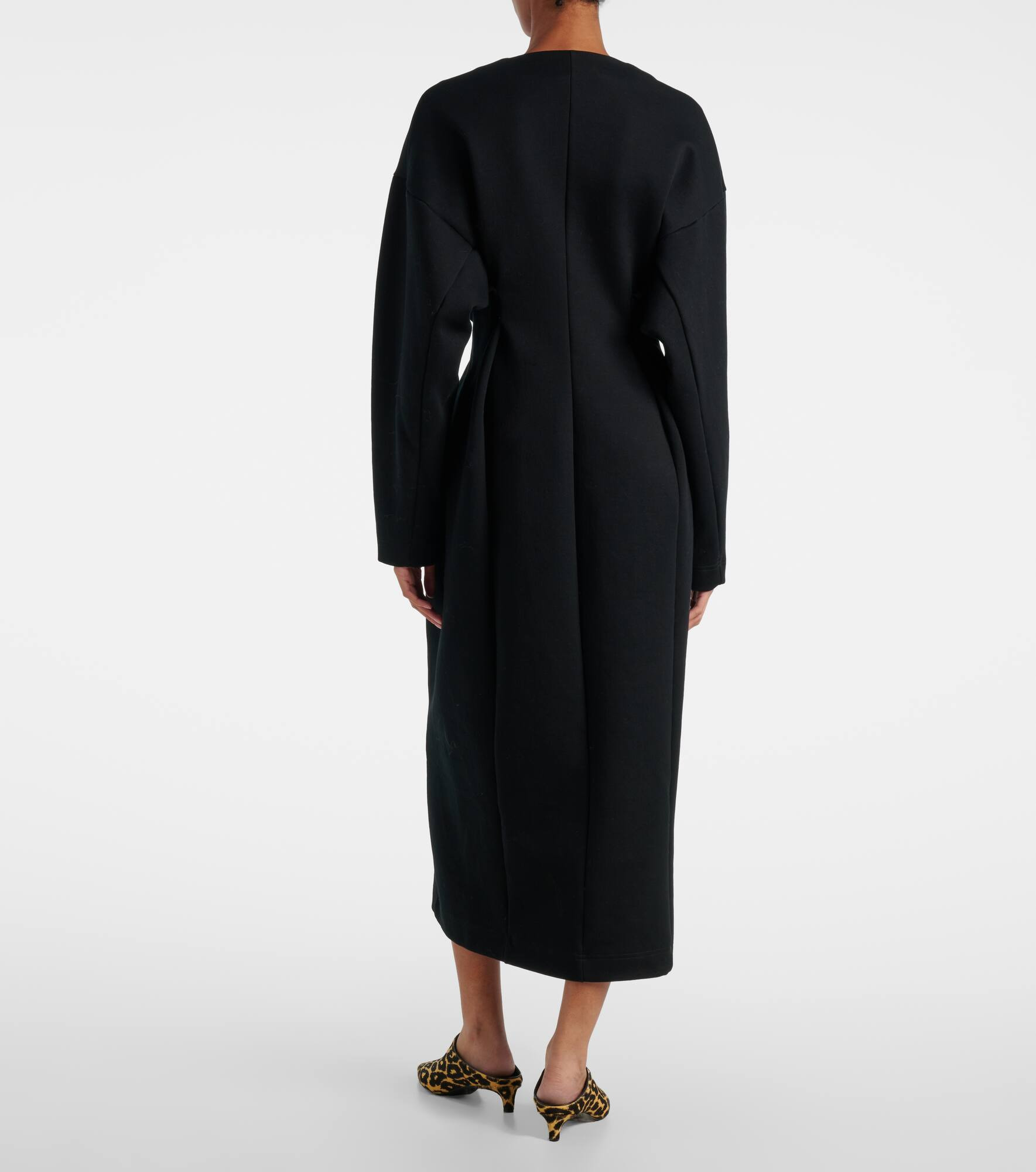 Cotton-blend midi dress - 3