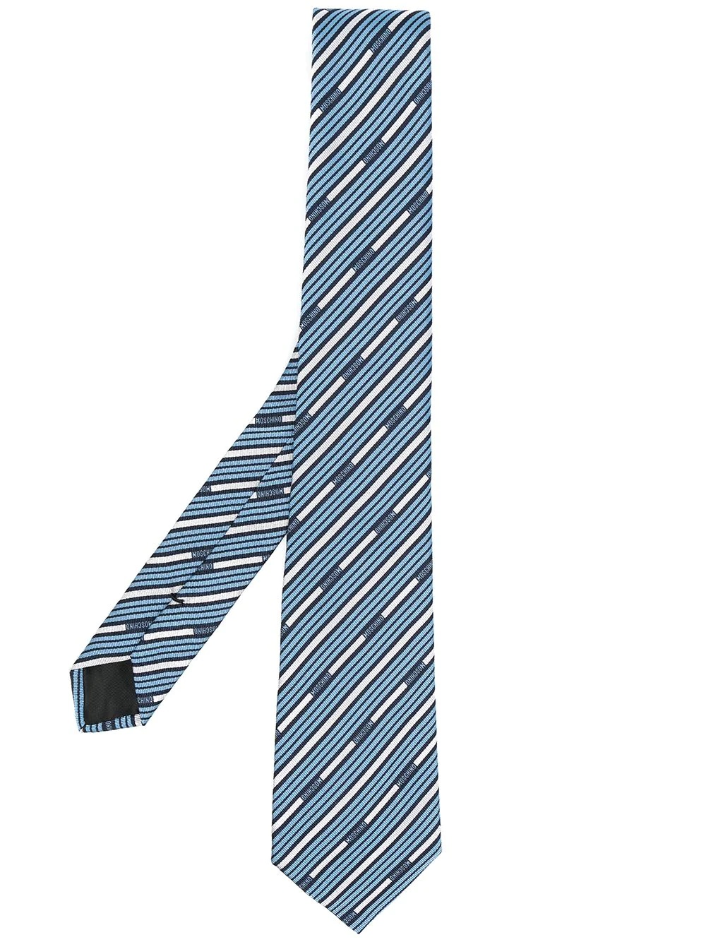 striped silk tie - 1