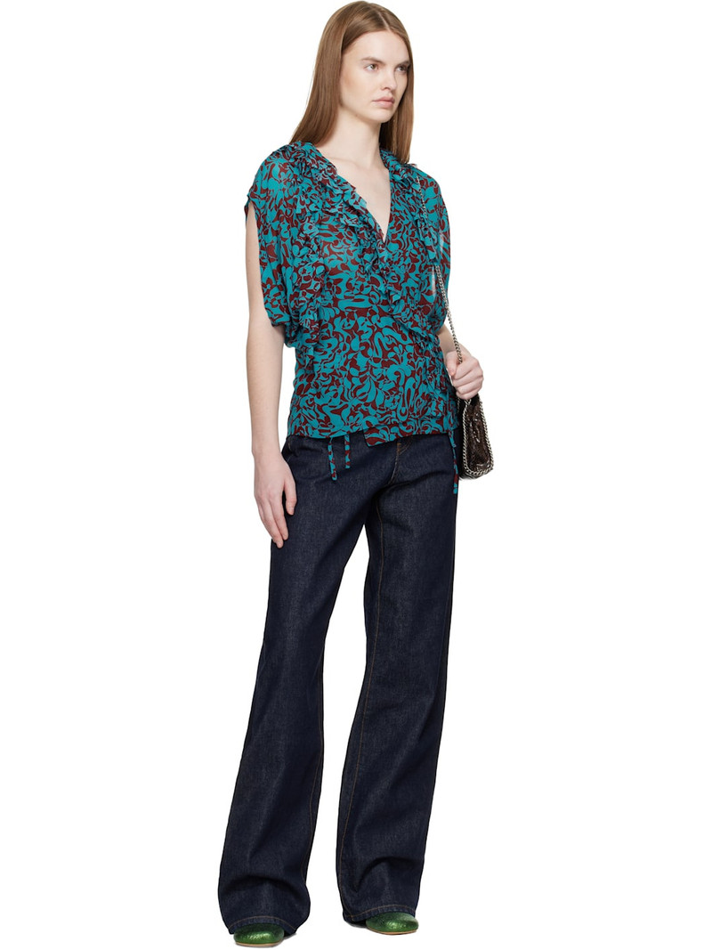 Dries Van Noten Navy Straight Leg Jeans outlook