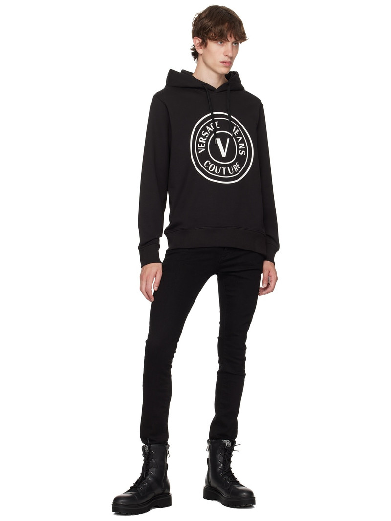 VERSACE JEANS COUTURE Black V-Emblem Sweatshirt outlook