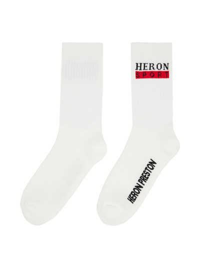Heron Preston White Jacquard Socks outlook