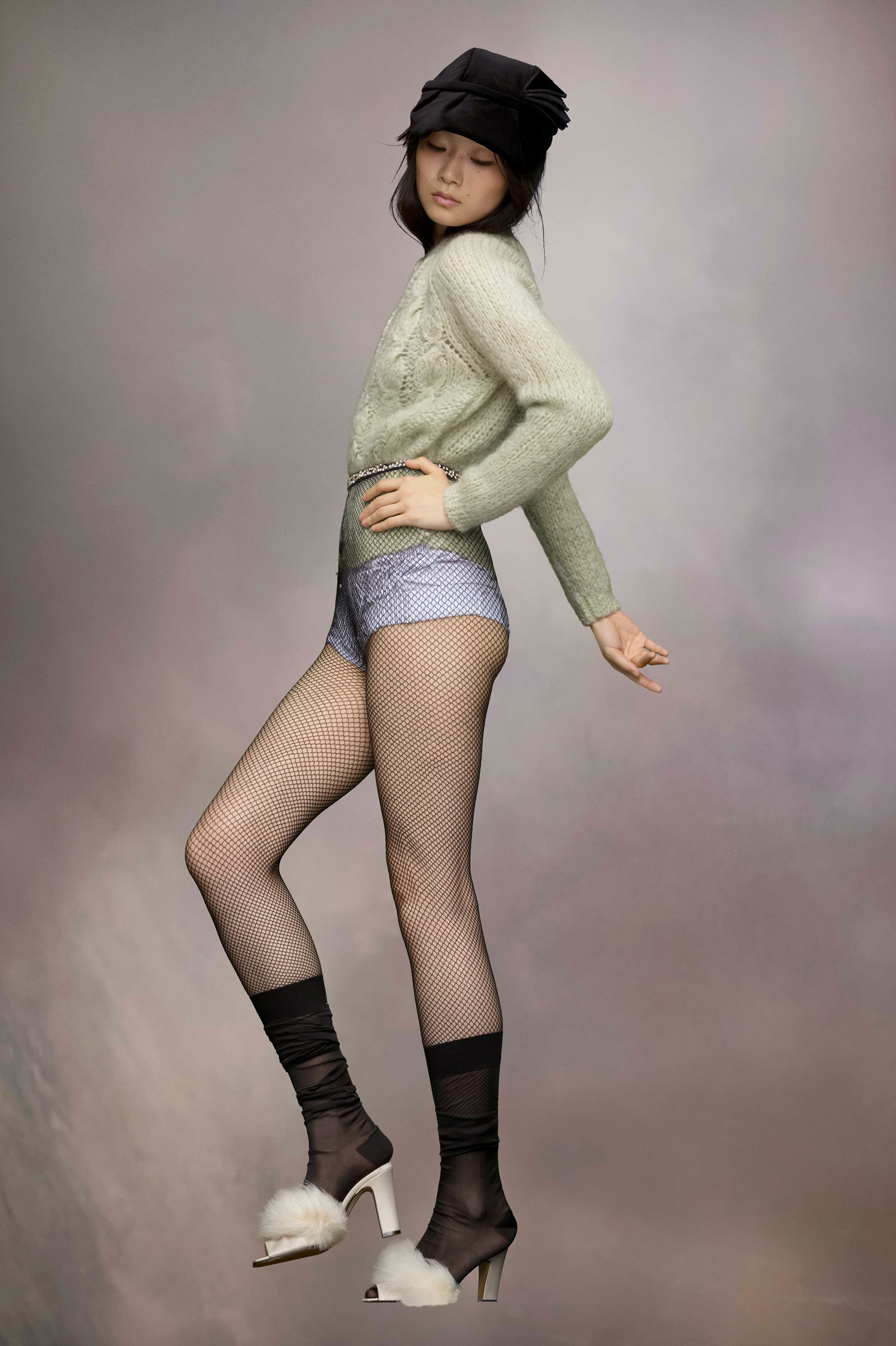 Faded mohair cardigan - 3