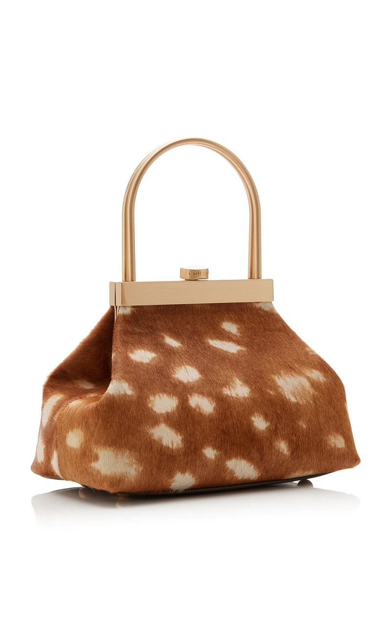 Estelle Calf Hair Top Handle Bag brown 3