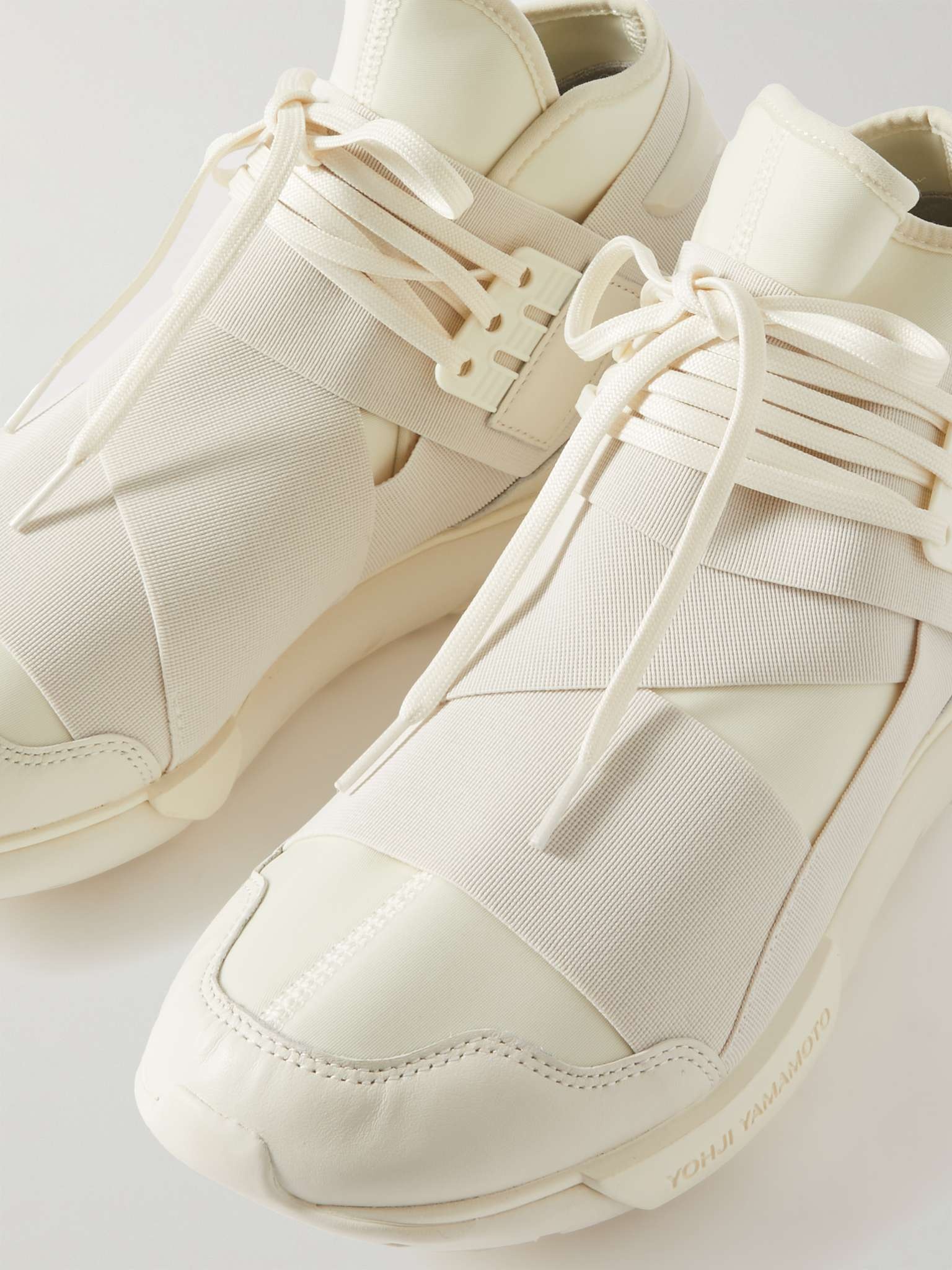 Y 3 Qasa Neoprene Webbing and Rubber High Top Sneakers REVERSIBLE