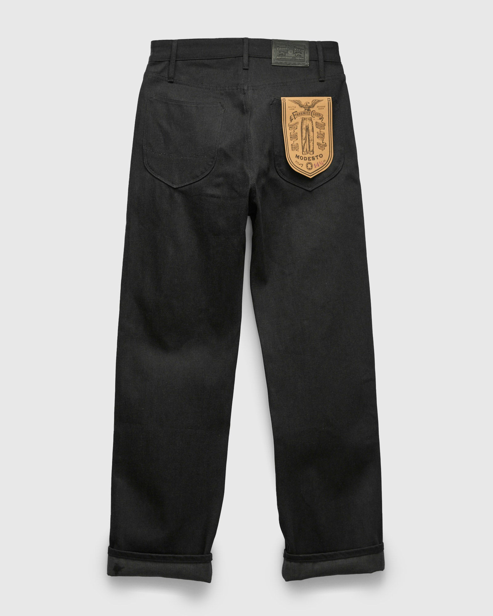 "Modesto" 14.25oz Black Grey Selvedge Denim - Straight Fit - 3