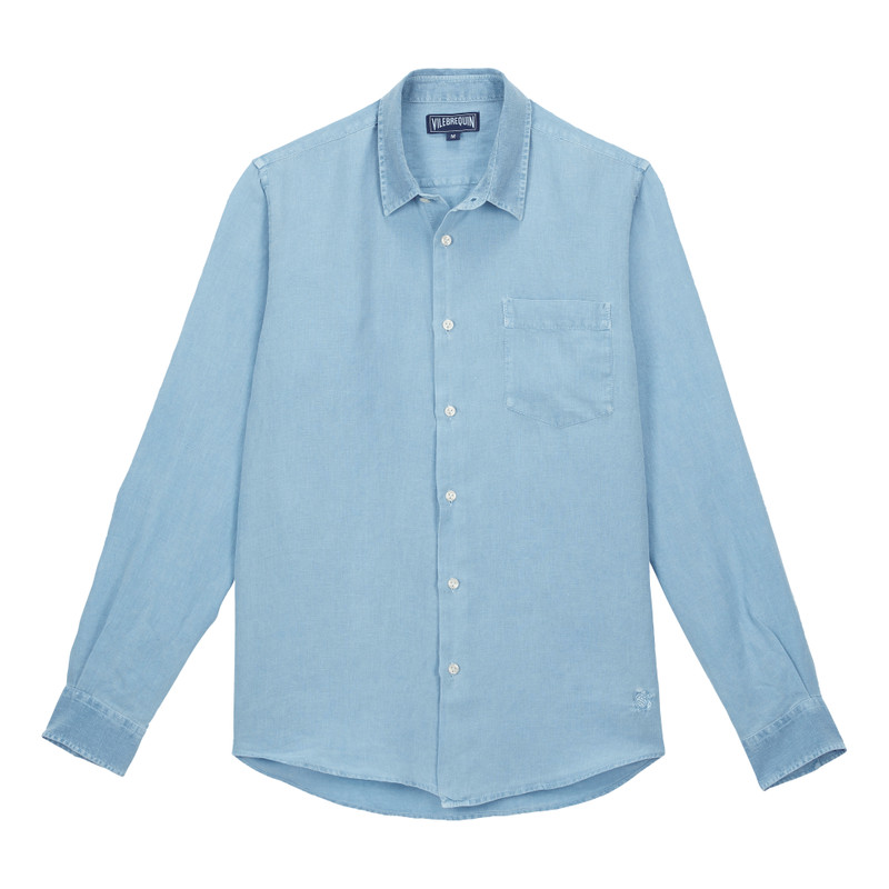 Men Linen Shirt Mineral Dye 1