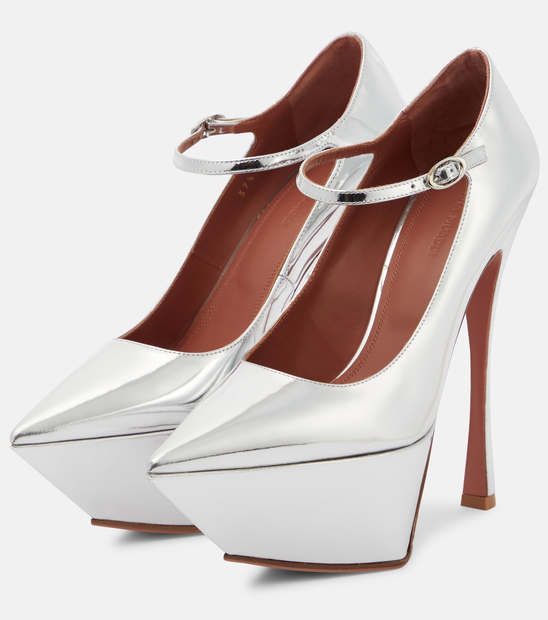 Yigit metallic leather platform pumps - 5