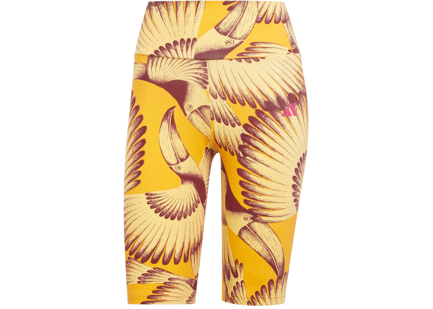 adidas Women's Farm Bike Shorts Semi Spark/Bright Orange/Shadow Red - 1