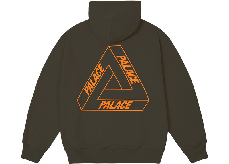 PALACE Palace Glow Tri-Ferg Hood Stoney Grey outlook