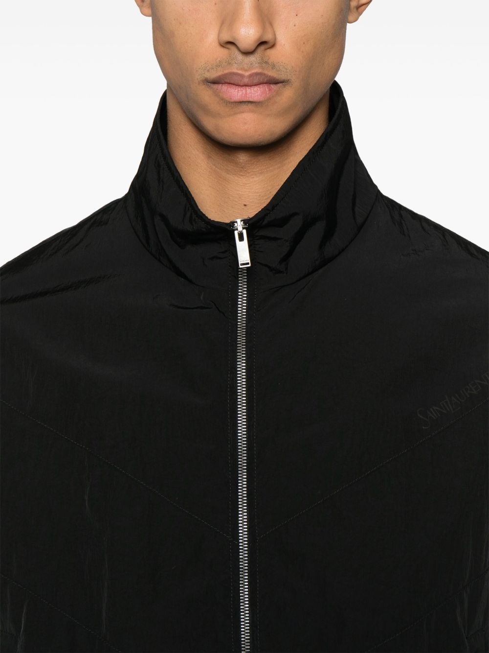 crinckled blouson jacket - 5