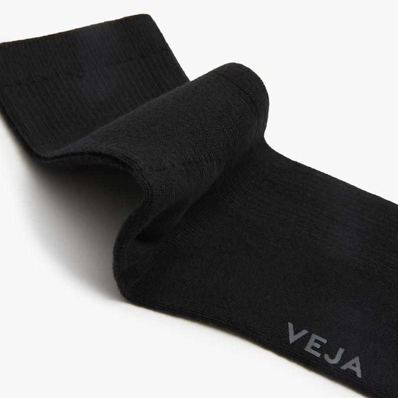 VEJA EVERYDAY SOCKS COTTON JET BLACK outlook