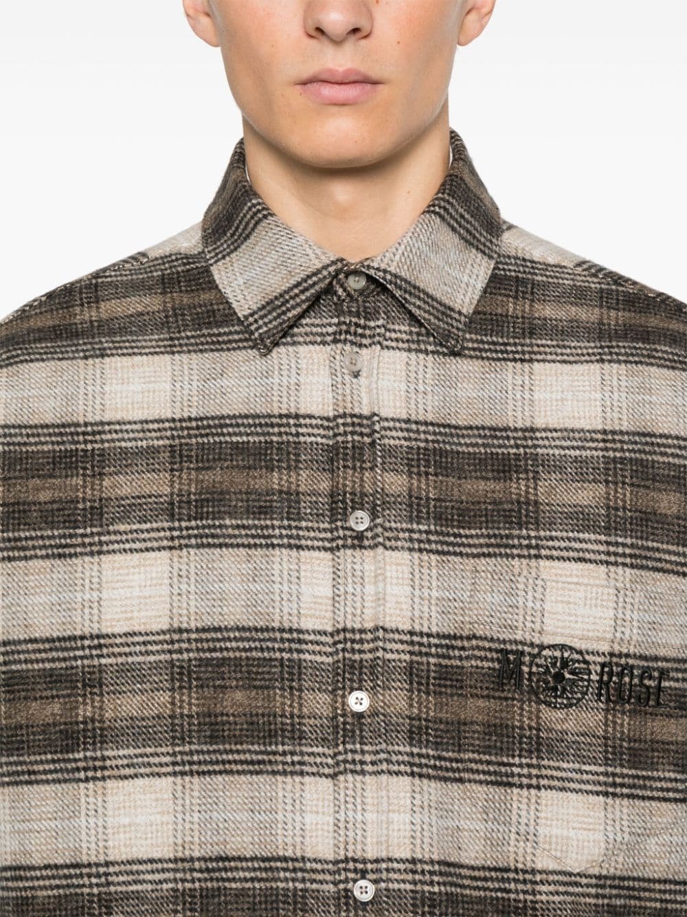 check-pattern overshirt - 5