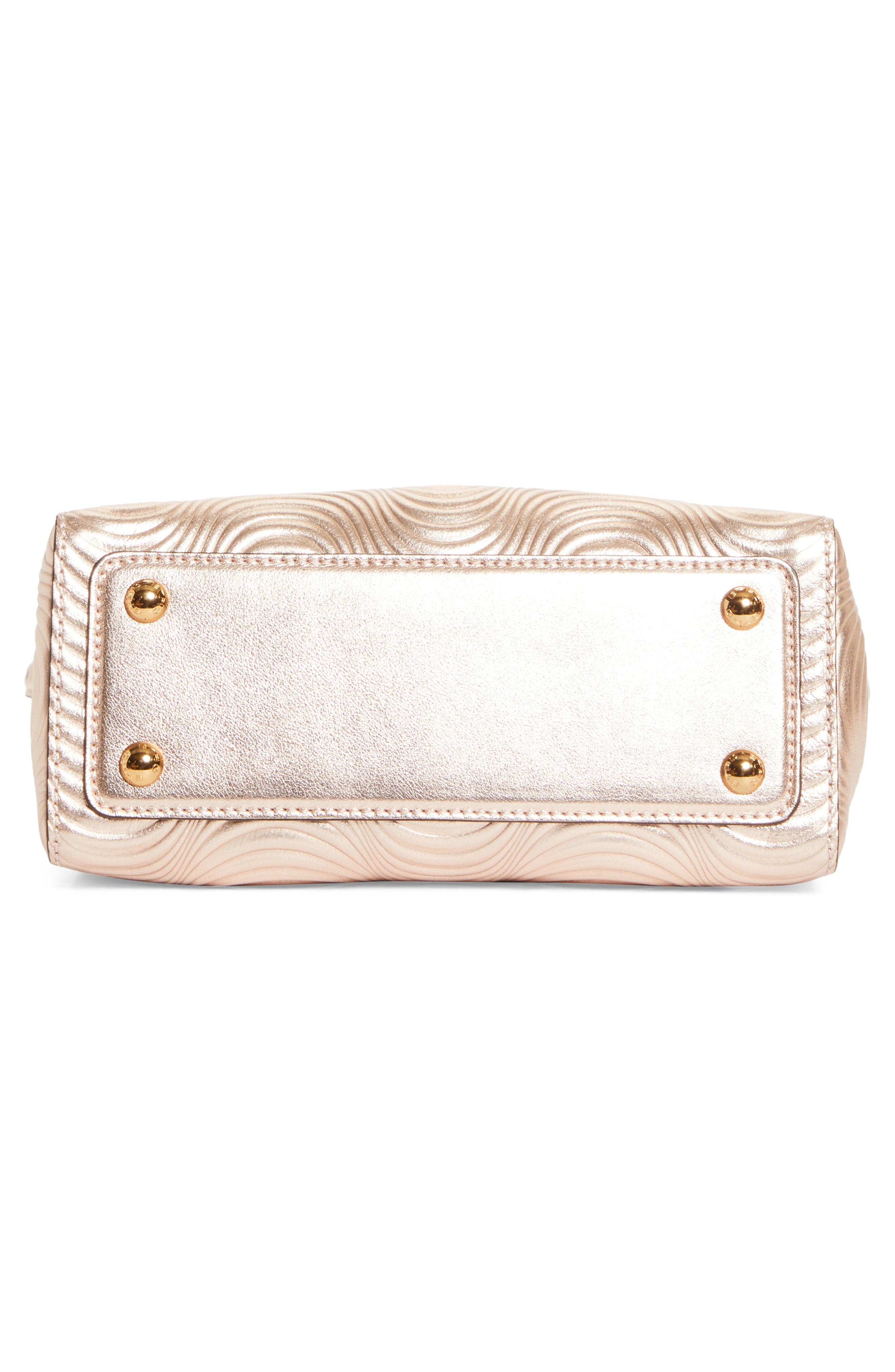 Etro Small Vela Wave Leather Shoulder Bag in M0421 Beige at Nordstrom - 7
