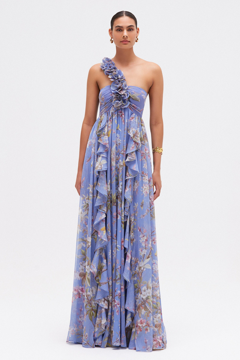 DELICATA FLOWER APPLIQUE GOWN 1
