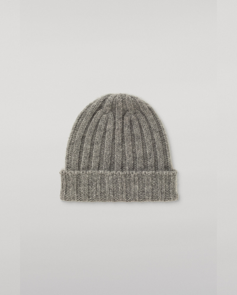 Byrne Grey Cashmere Silk Beanie 1