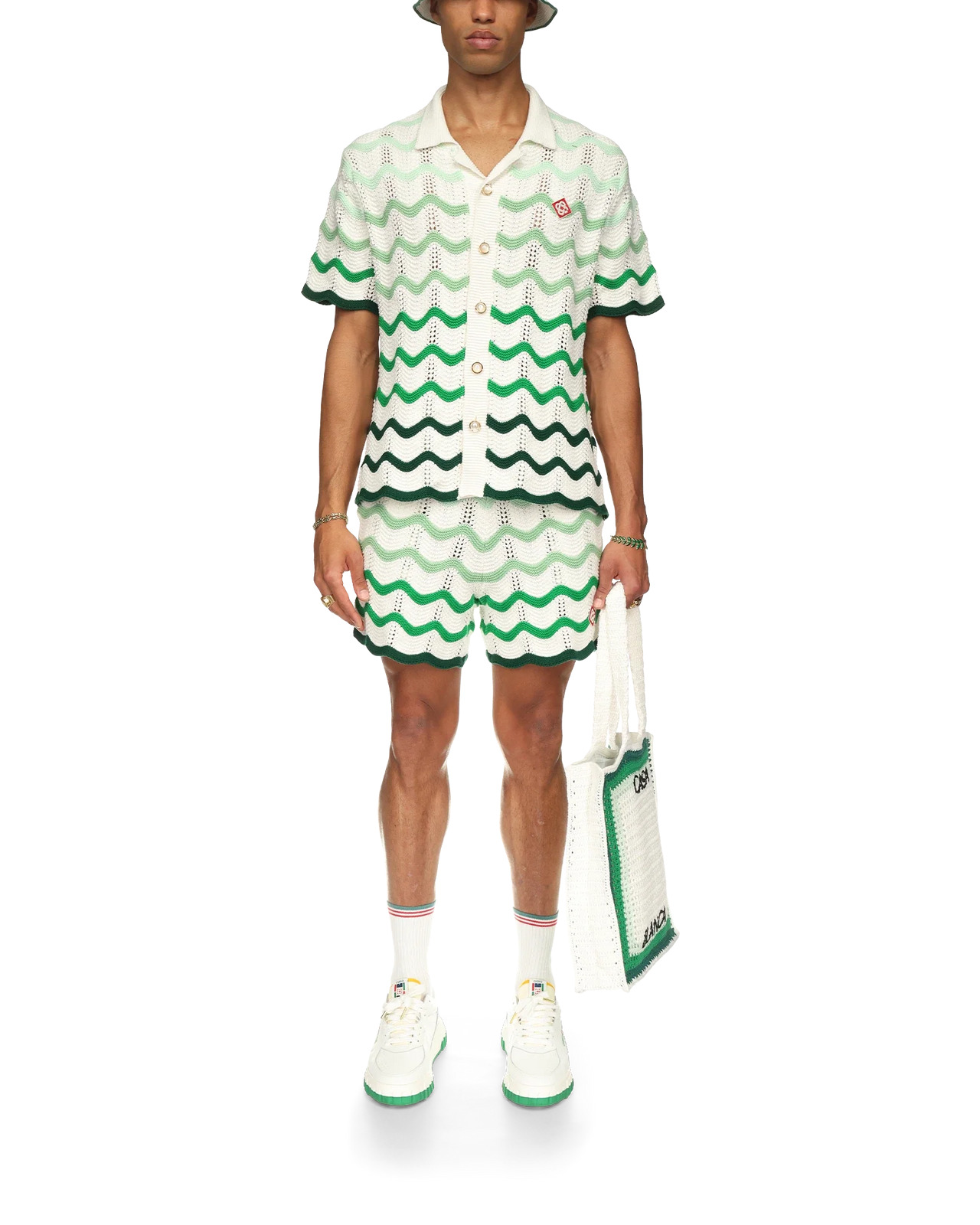 Wavy Gradient Crochet Shirt | Casablanca Paris - 3