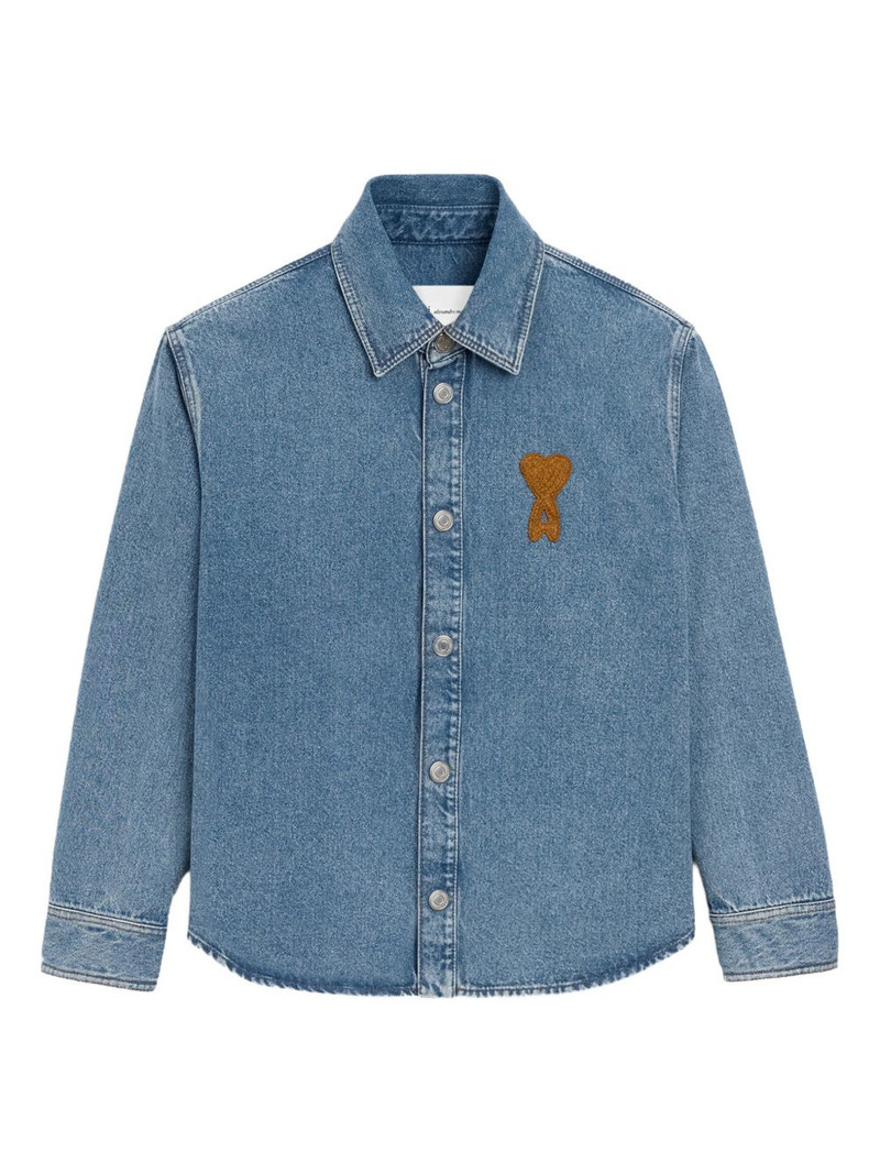 Ami De Coeur patch denim overshirt 1