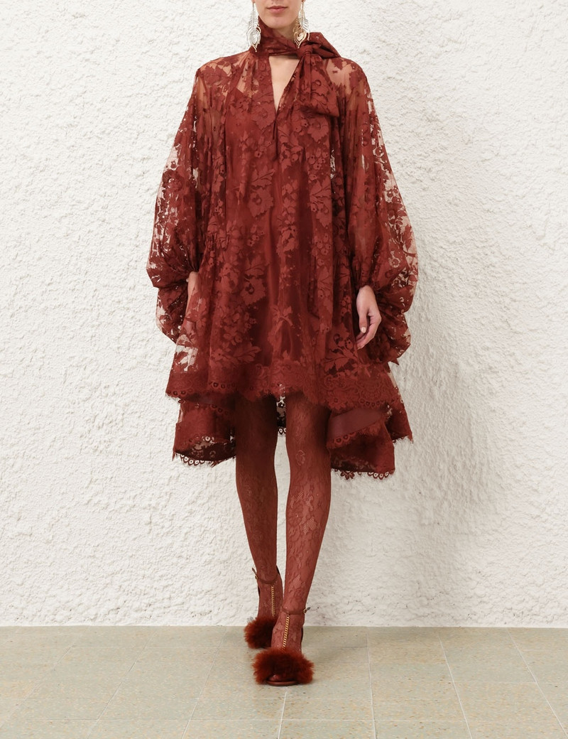 Zimmermann ILLUSTRATION LACE MINI DRESS outlook