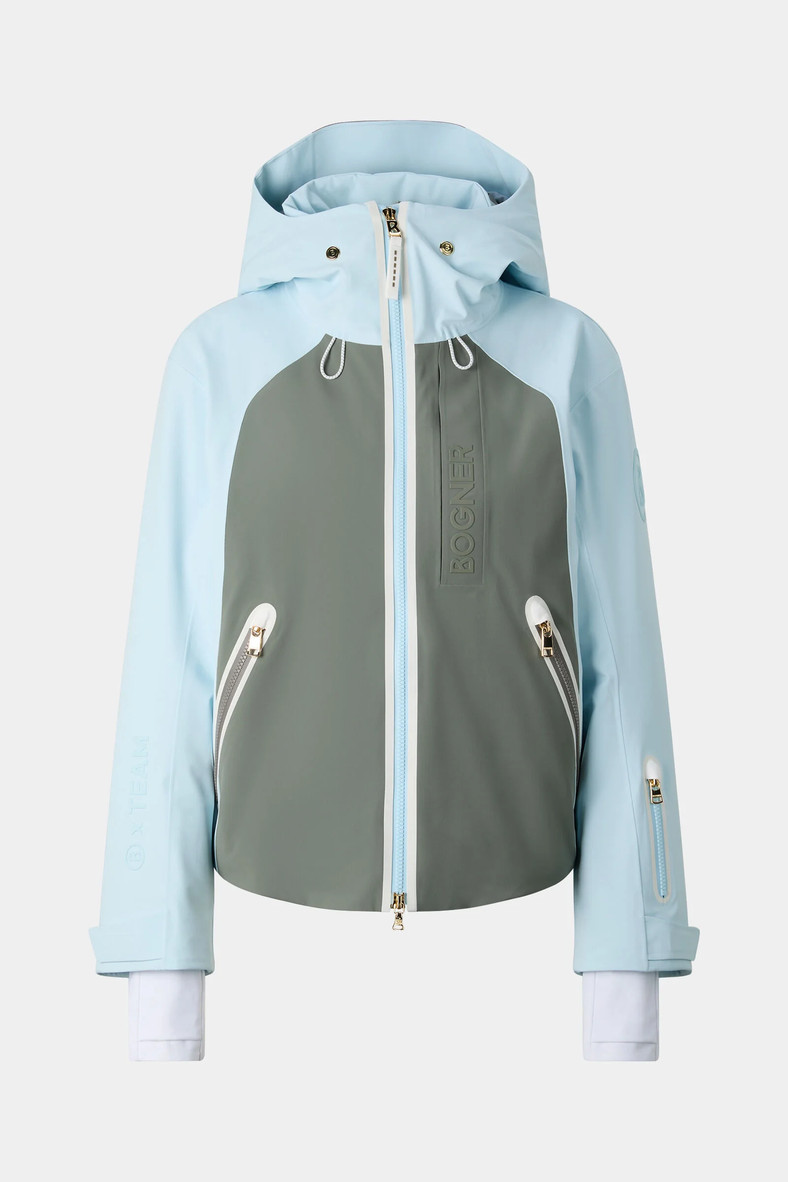 Hila Ski Jacket in Light Blue/Sage Grey - 1