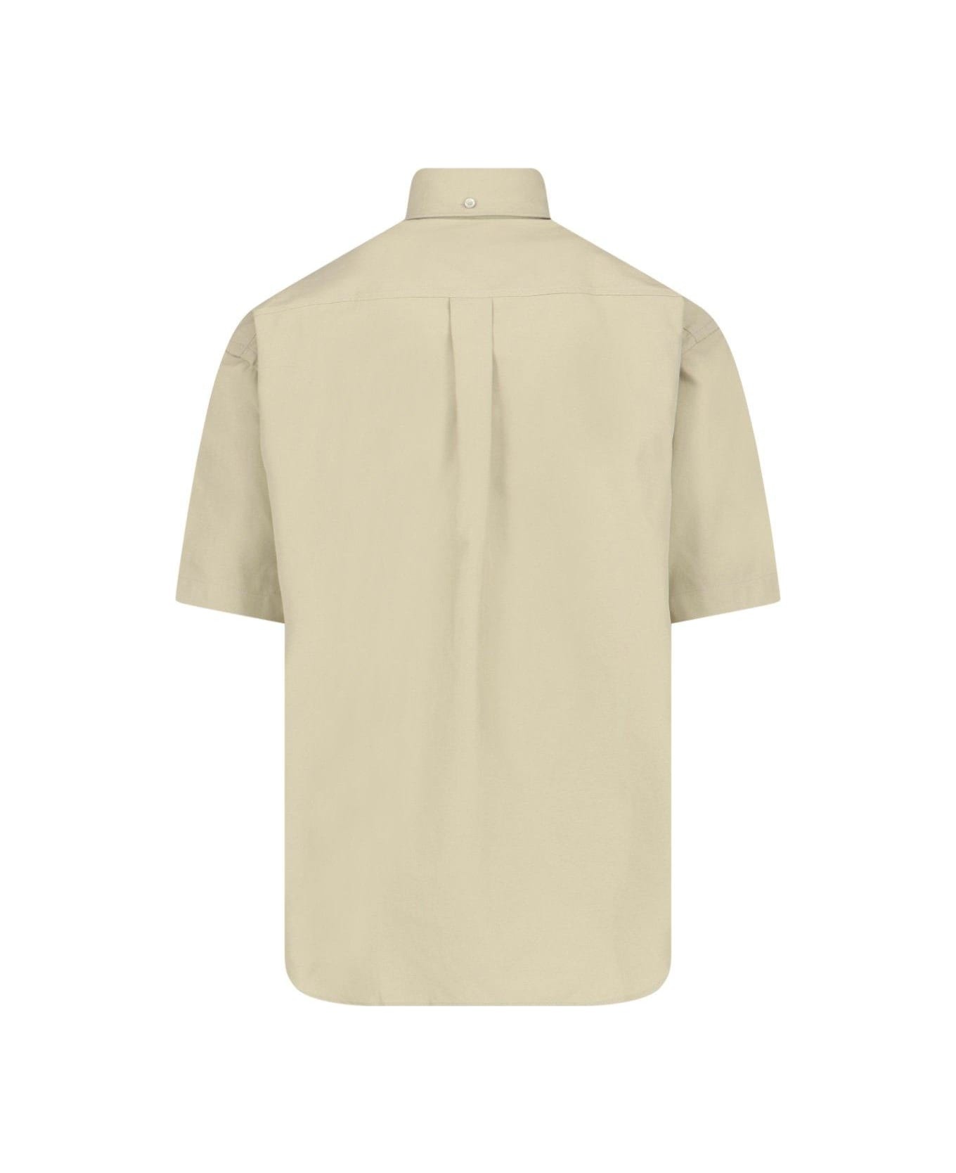 Logo-embroidered Short Sleeved Poplin Shirt - 2