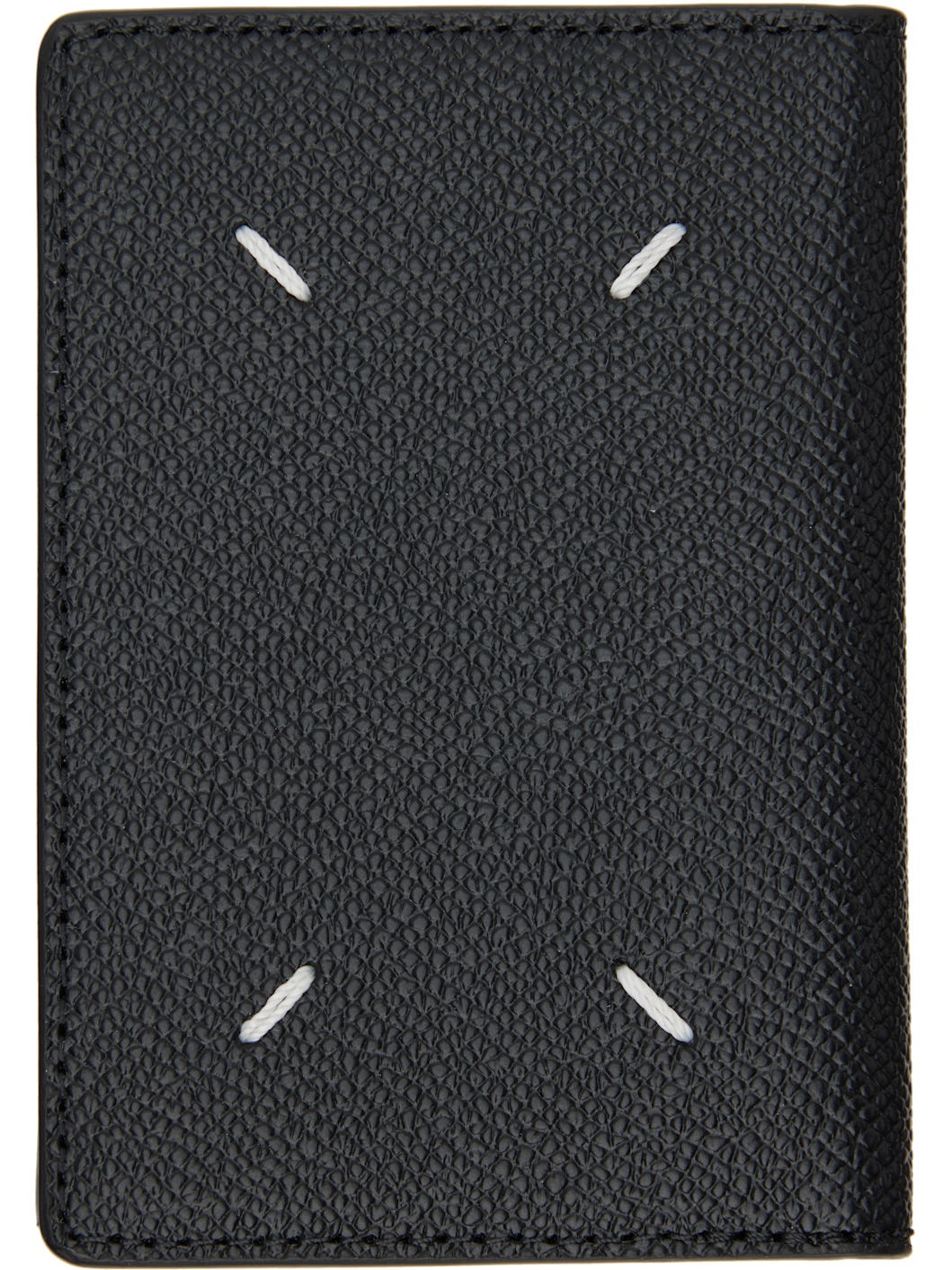 Black Four Stitches Card Holder - 1