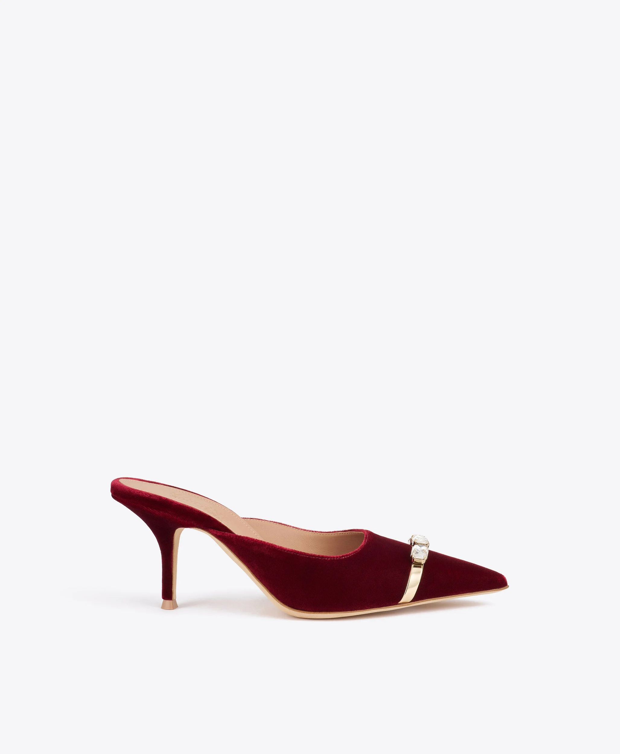 Halo 70 Burgundy Velvet Mules - 1