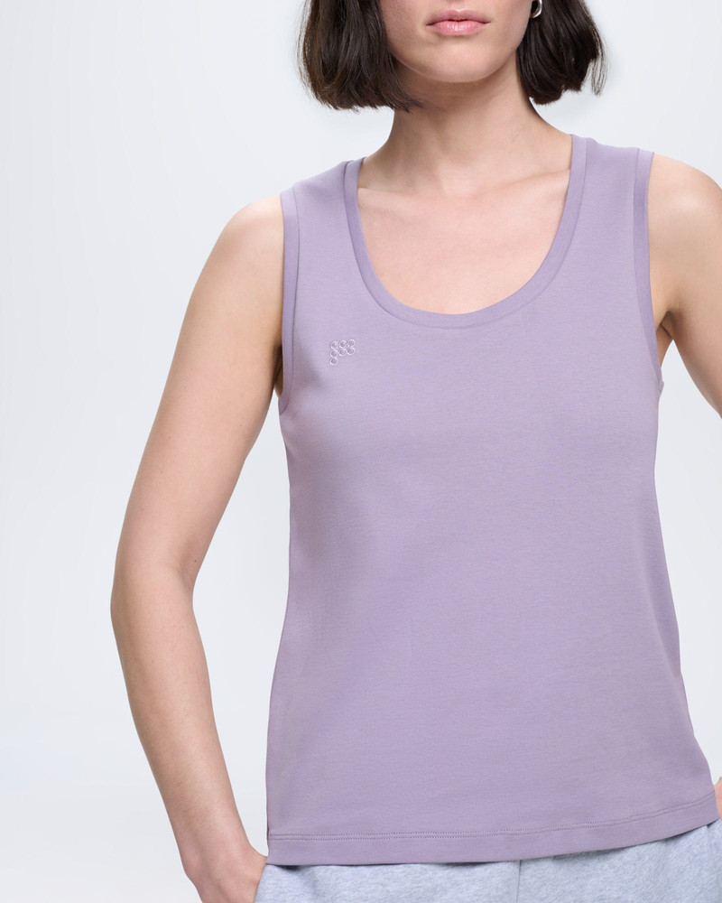 Womens Cotton Tank Top - Dusty Mauve 5