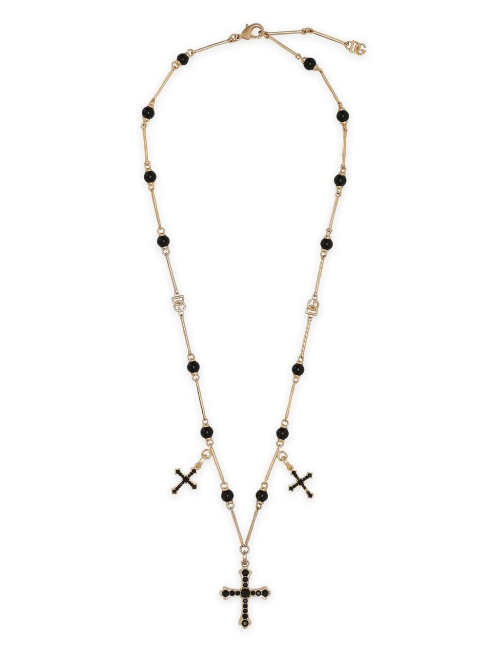 cross-charm rosary necklace - 2
