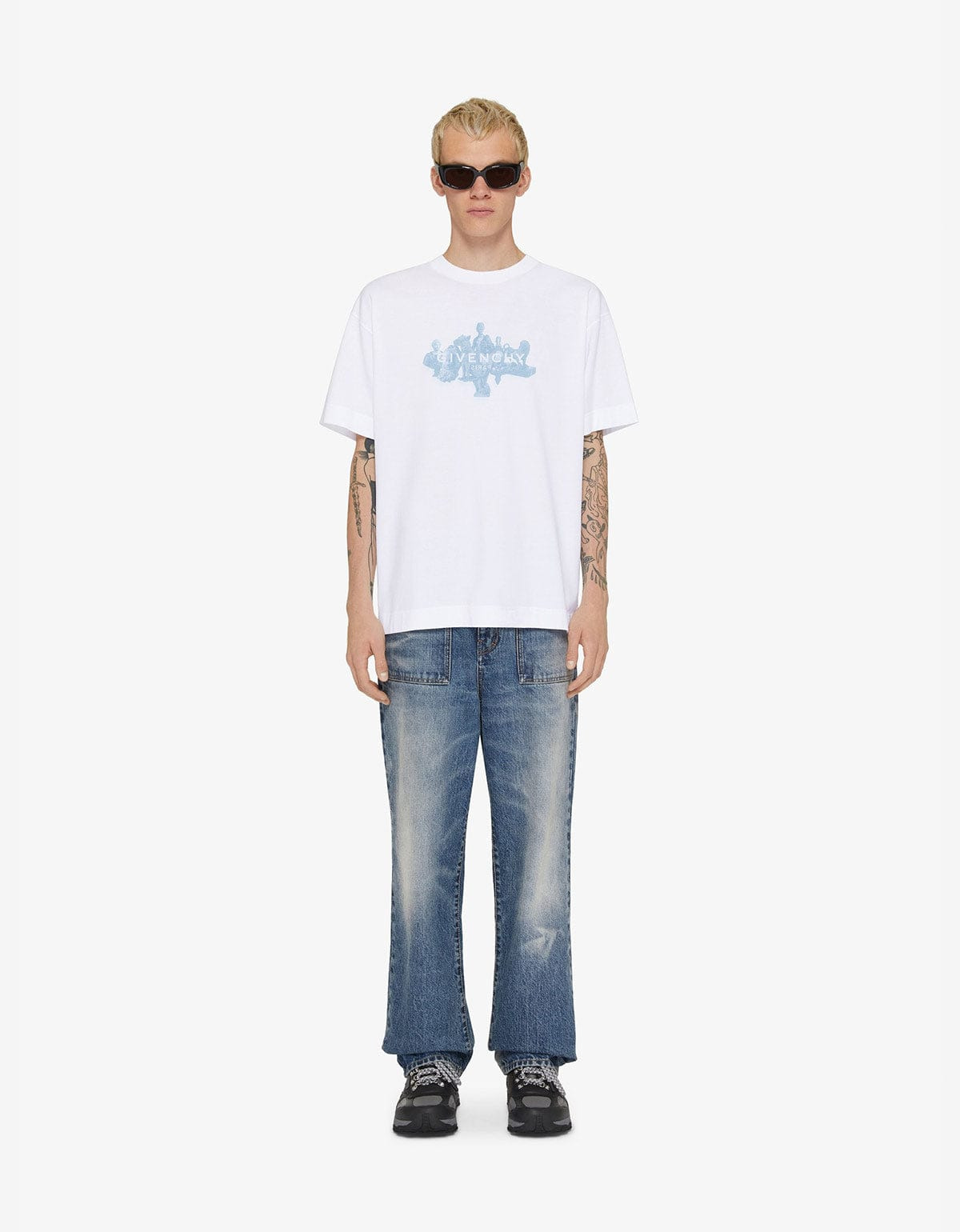 Givenchy White Reverse Logo Hubert Objects Print T-Shirt - 2