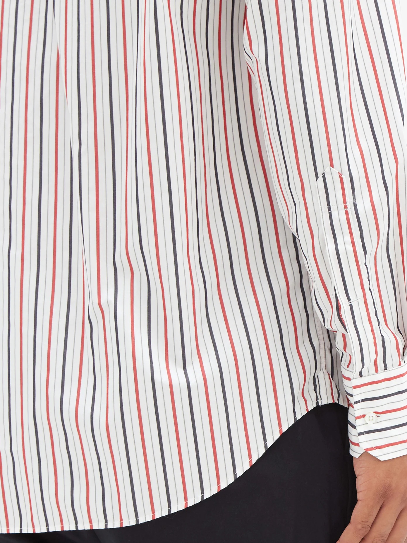 Striped cotton-poplin shirt - 4