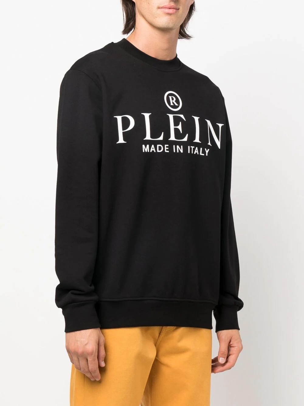 logo-print crew neck sweatshirt - 3