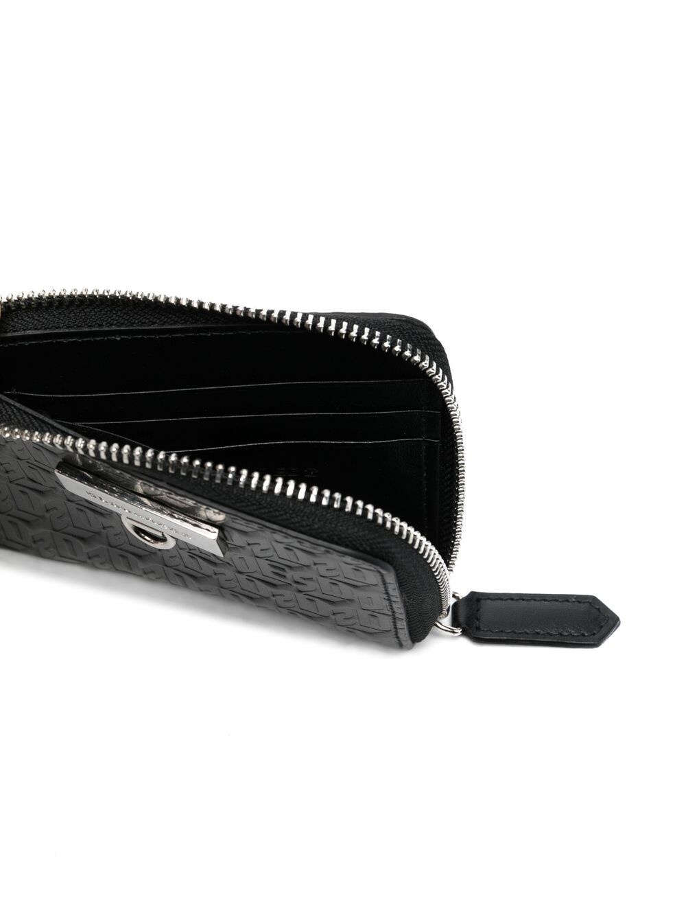 crocodile-embossed leather wallet - 3