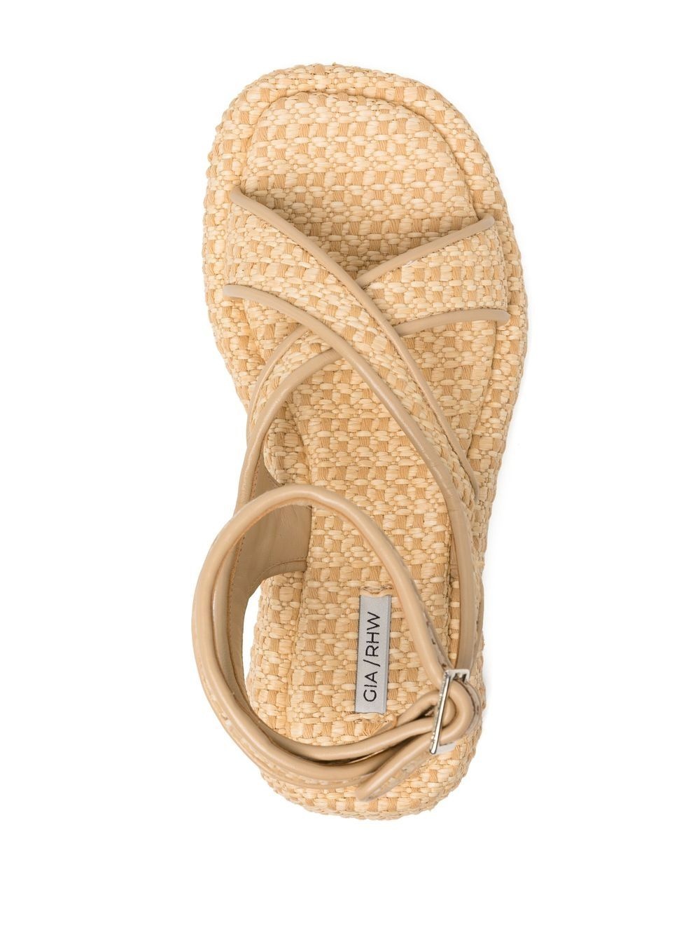 raffia ankle-strap sandals - 4