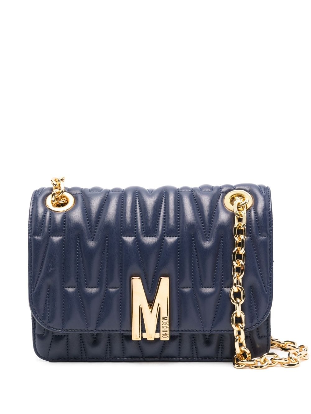 monogram-embossed shoulder bag - 1