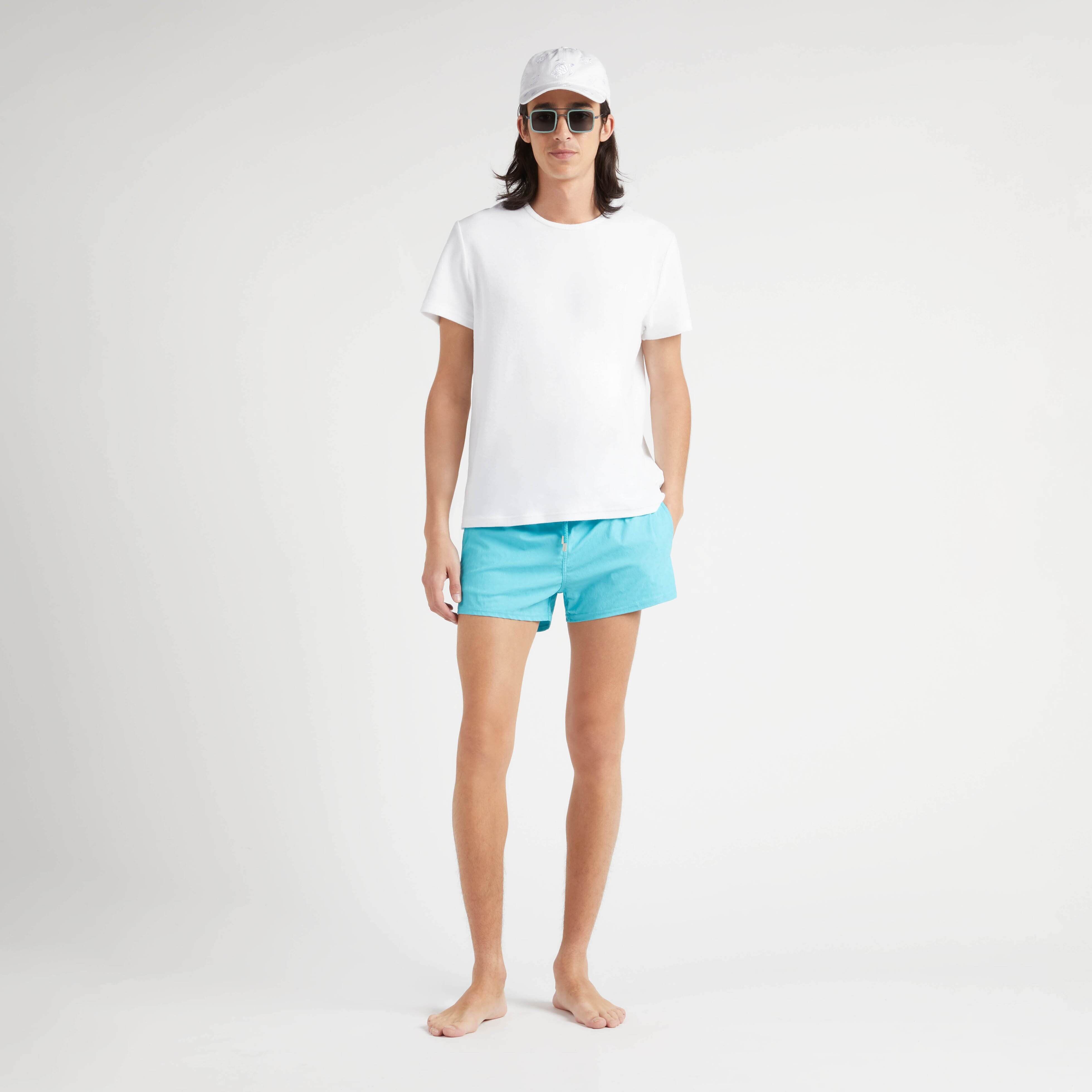 Men Short Swim Trunks Jacquard Turtles - 5