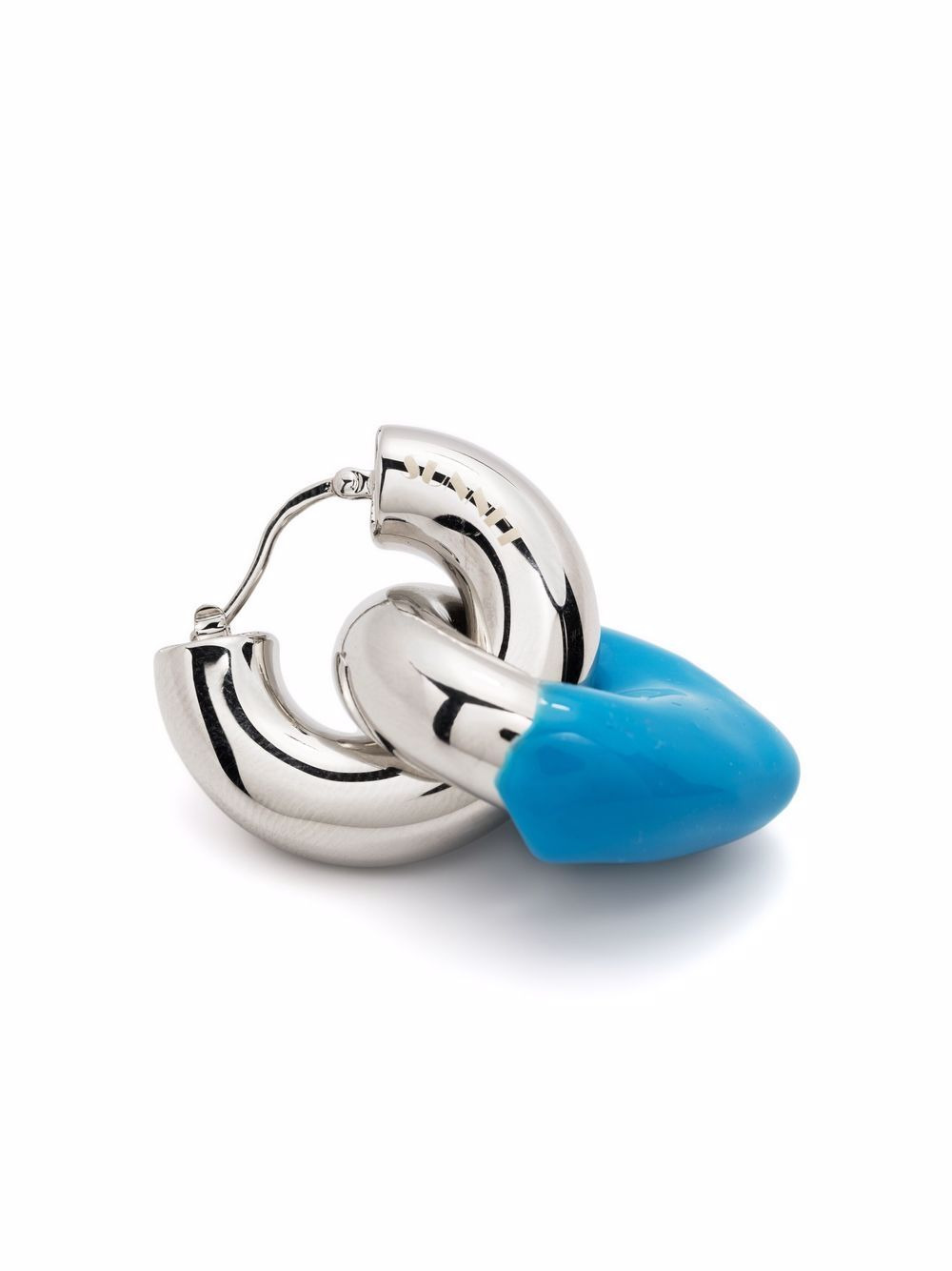rubberized hoop earrings - 3