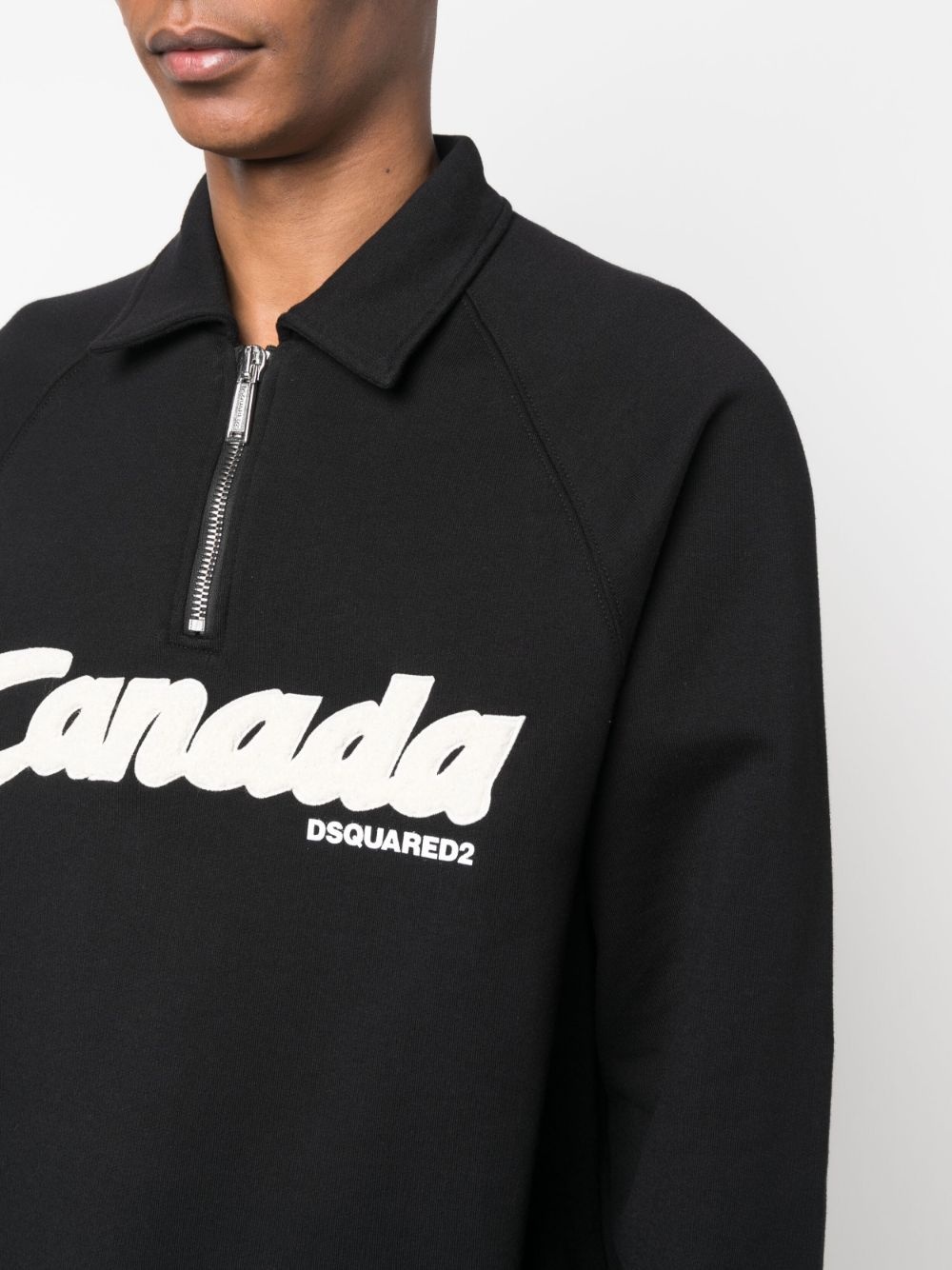 logo-print cotton sweatshirt - 5
