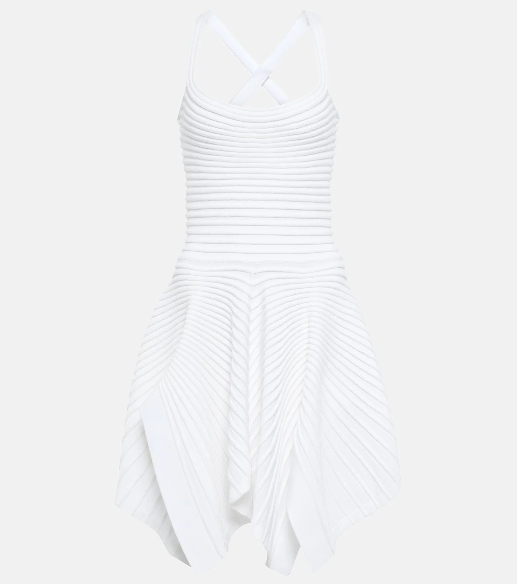 Ribbed-knit minidress - 1