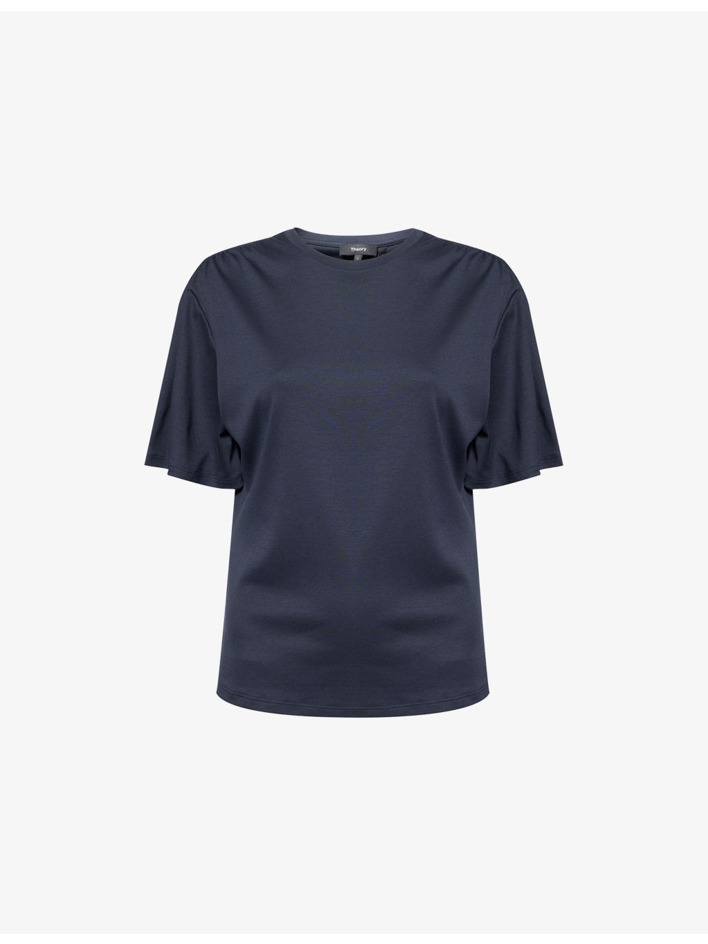 Gathered Round-Neck Cotton-Jersey T-Shirt - 1