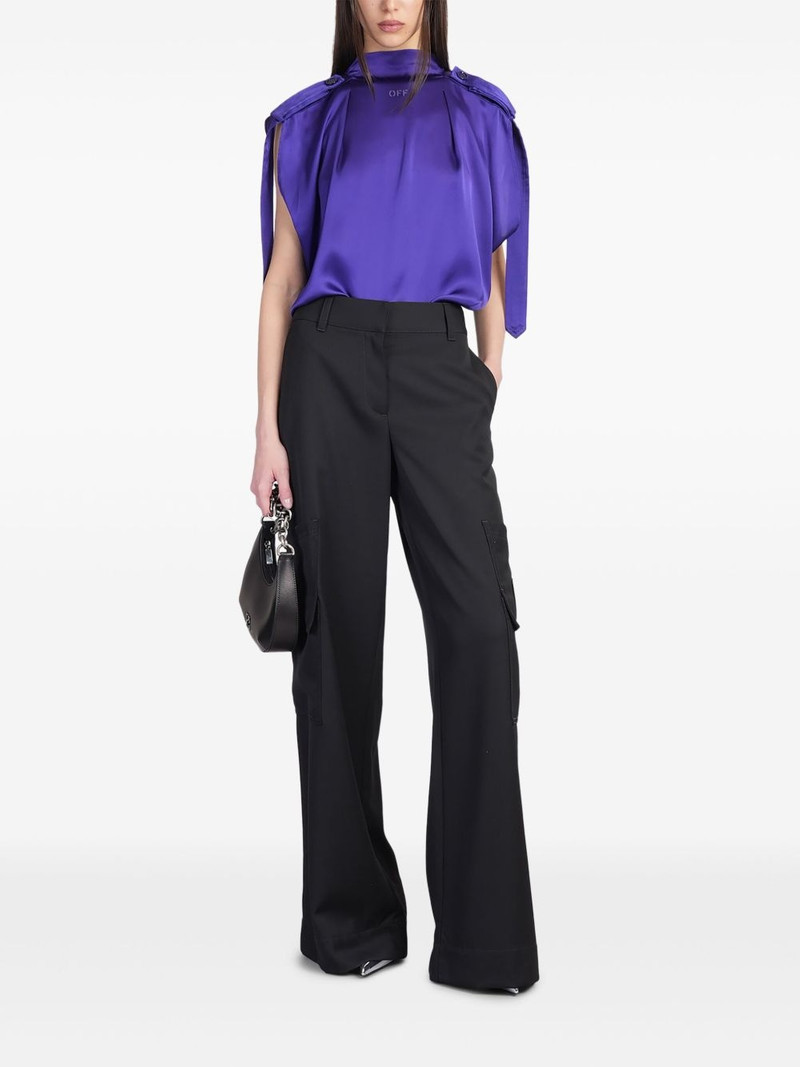 Off-White logo-embroidered blouse outlook