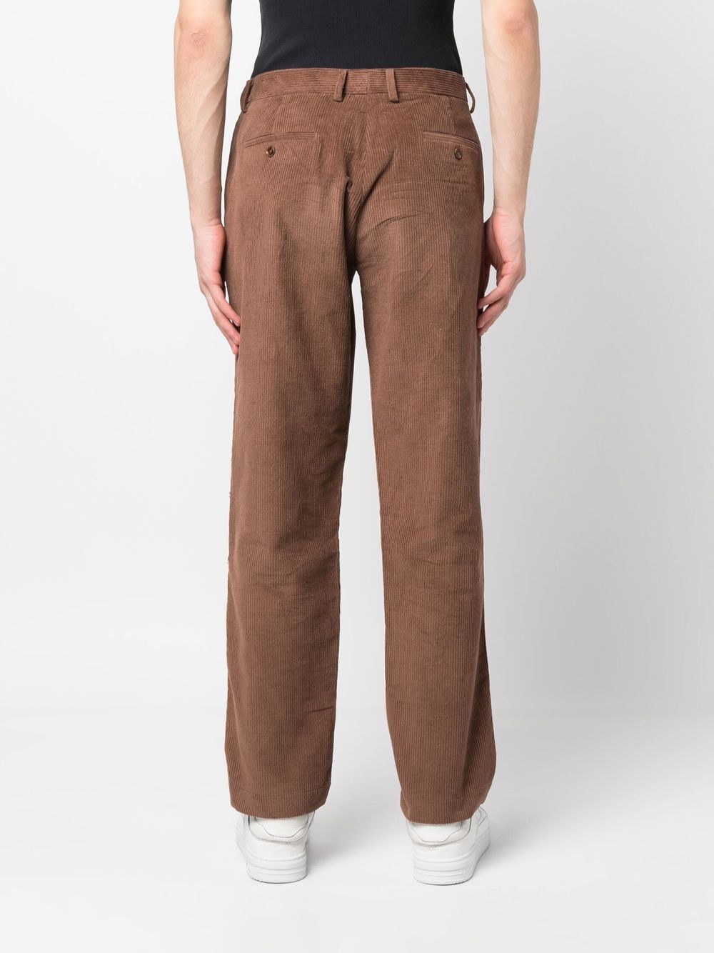 chess patchwork corduroy trousers - 4