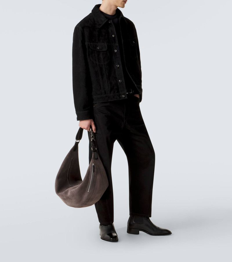 Lemaire Belted suede shoulder bag outlook