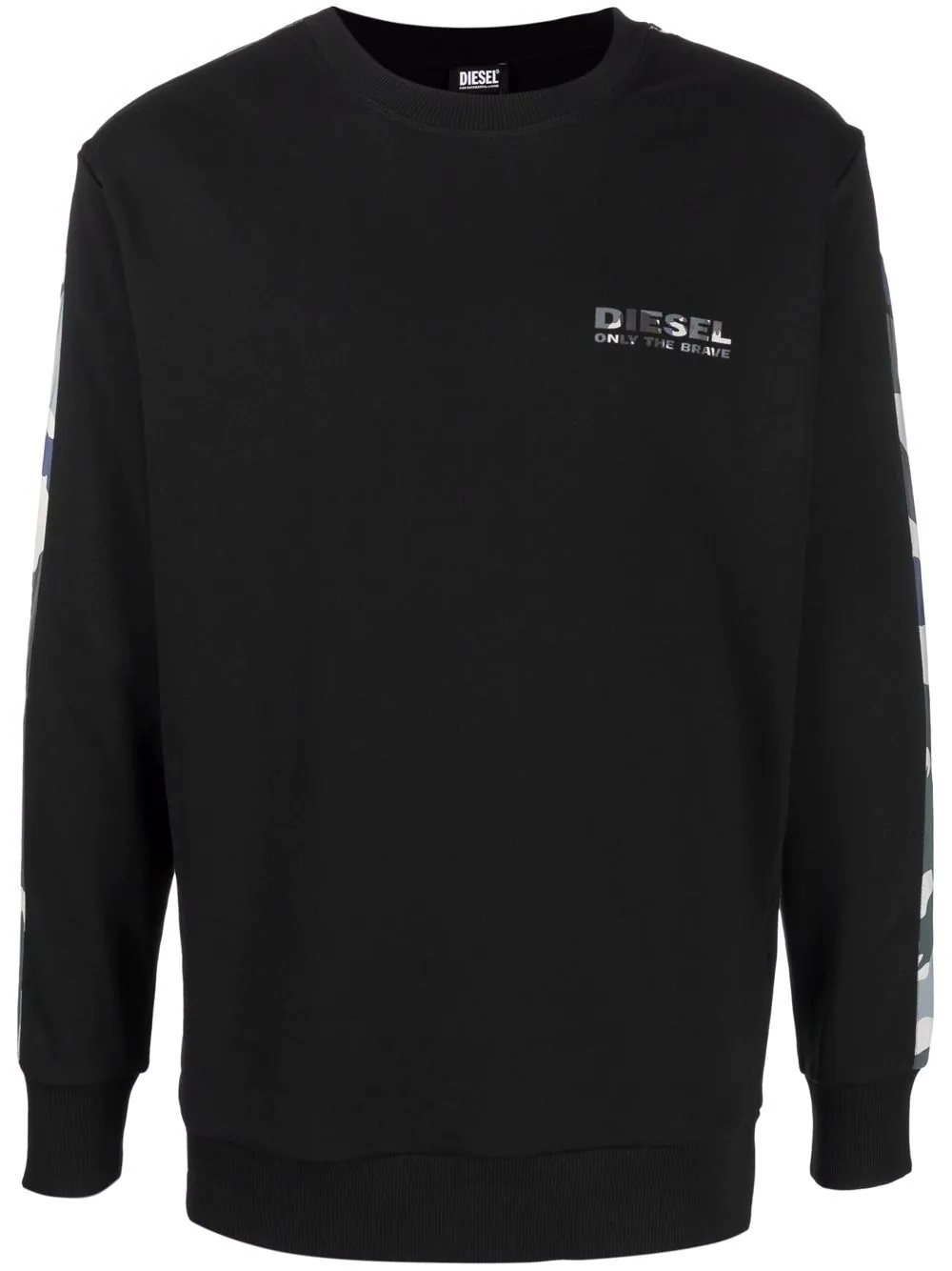 logo-print crew neck sweatshirt - 1