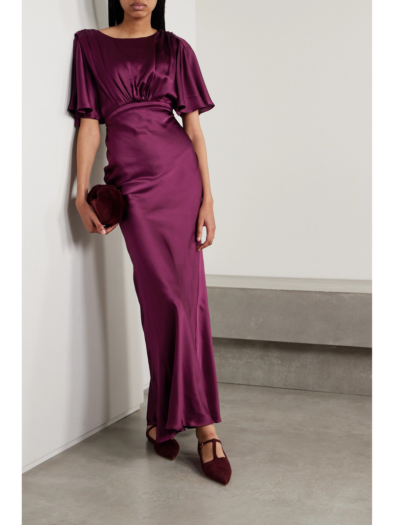 SALONI Winona Hammered Silk-satin Gown outlook