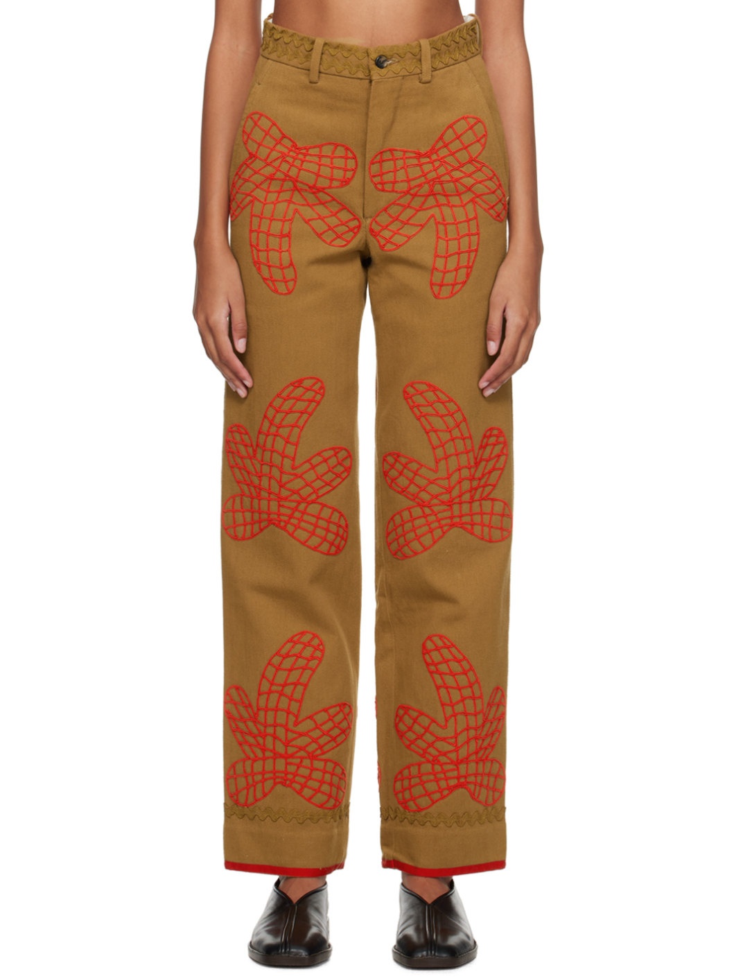 Brown Field Maple Trousers - 1